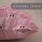 Easter Pillow Covers 18x18 inch Set of 2 Easter Decoration Pink Rabbit Soft Plush Faux Fur Jacquard Throw Pillows for Bedroom Sofa Holiday Festivals Home Decor FHJ-07B18